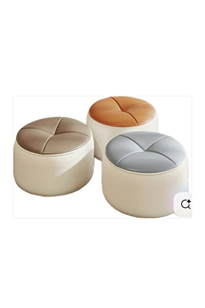Pufolduk Yuvarlak Puf (- RENK KOMBİNİNİ MÜŞTERİYE ÖZEL YAPILIR SİZ SEÇİN BİZ ÜRETELİM-)