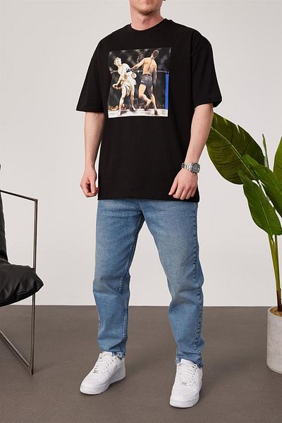 NOMARC Γλυπτό Μπόξερ Μαύρο Tshirt