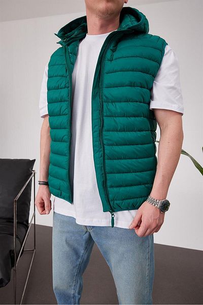 NOMARC 417 Green Hooded Puffer Vest