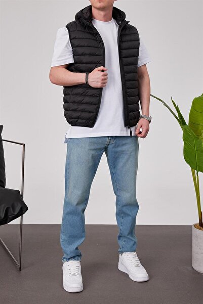 NOMARC 417 Чорний надувний жилет з капюшоном