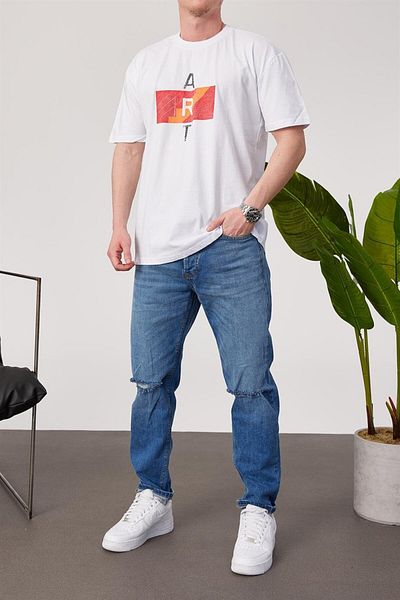 NOMARC Τέχνη Λευκό Tshirt