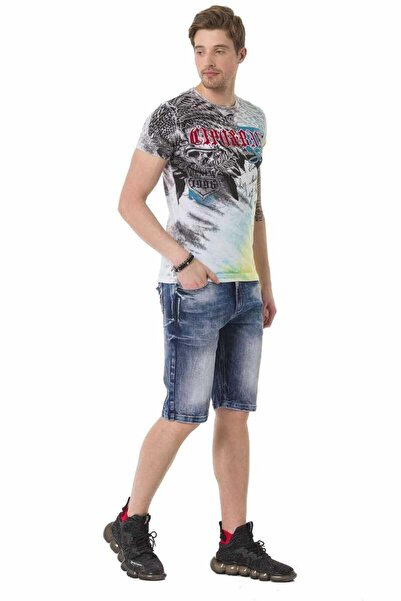 Cipo&Baxx Μπλουζάκι με σχέδιο κρανίου με σχέδιο αετού CT684