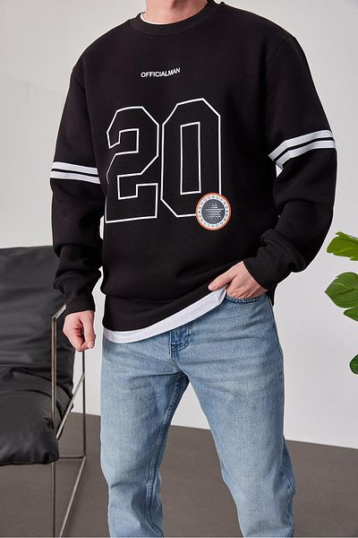 NOMARC Черен суитшърт Officialman