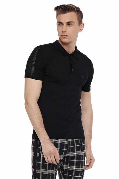 Cipo&Baxx Ανδρικό πλεκτό μπλουζάκι Ct517 Polo Neck Slim Fit