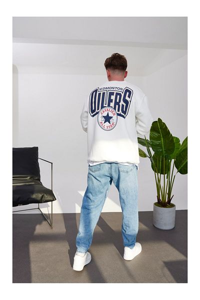 NOMARC Λευκό φούτερ Oilers Basic