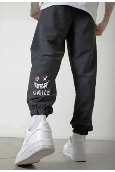 VERSCOVE Φούτερ jogger με στάμπα Smile με πλαϊνές τσέπες