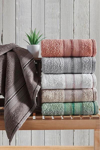MODALİN 50x90 set of 6 fiona hand and face towel mixed color