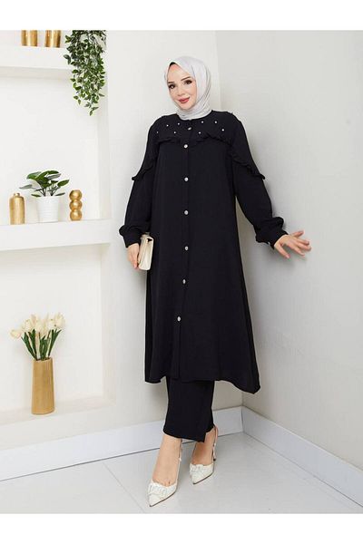 BURCU TESETTÜR Front Buttoned Ayrobin Suit Trousers 1315