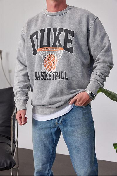 NOMARC Γκρι φούτερ με στάμπα Duke Pota