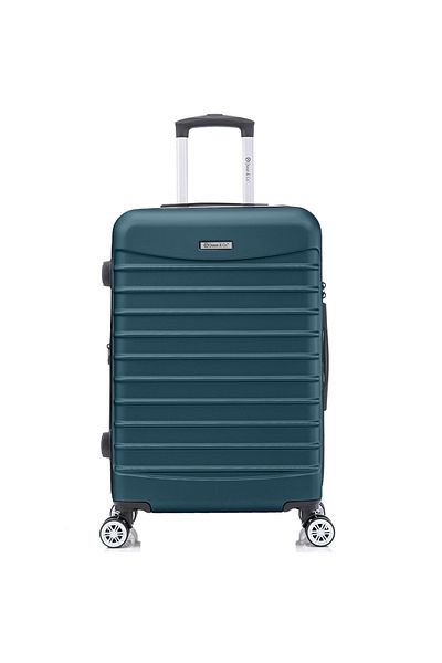 Quasar & Co. Troler Mare Extensibil, Troller Line,77x49x31-36cm, Bagaj De Cala,4 Roti Duble,abs, Albastru Petrol