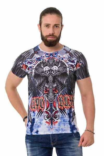 Cipo & Baxx Μπλουζάκι με στάμπα με λέιζερ Ct710