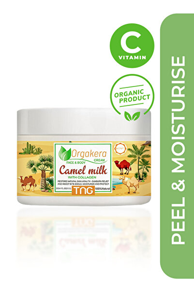 Orgakera كريم حليب الإبل - للعناية بالبشرة وتفتيحها - 300 مل