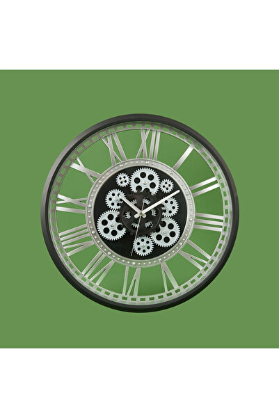 Galaxy Especial Çarklı Duvar Saati Gold Çerçeve