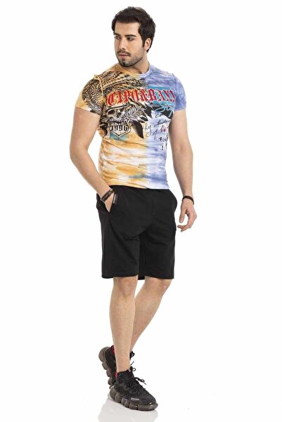 Cipo&Baxx Μπλουζάκι με σχέδιο κρανίου με σχέδιο αετού CT684