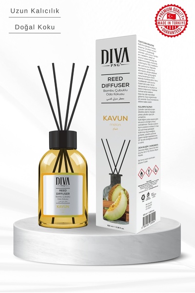 PNG DIVA Kavun Kokulu Çubuklu Oda Kokusu | Bambu & Doğal Ferahlatıcı Esans 100ml