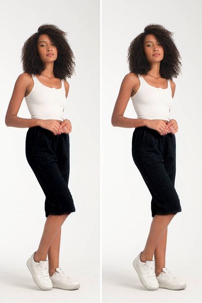 VERSCOVE Pachet avantajos de 2 piese Capri pentru femei, pantaloni scurți de bază din bumbac pieptănat sezonier cu buzunare laterale