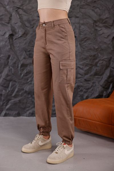 alanora High Waist Elastic Women's Jogger Pants - Cargo Pocket