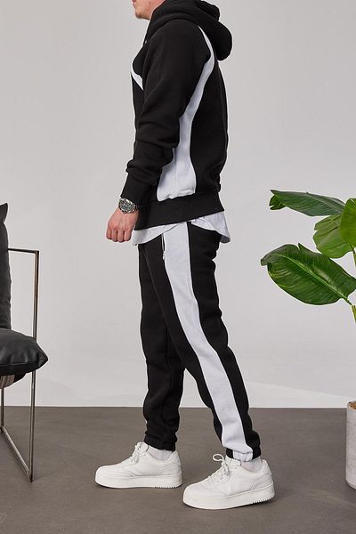 NOMARC Hooded Black Tracksuit Set