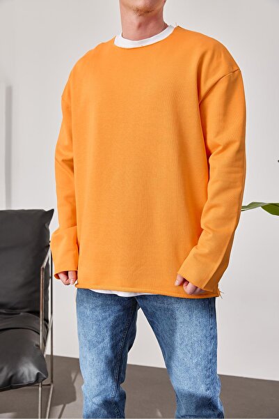 NOMARC Dirty Collar Orange Sweatshirt