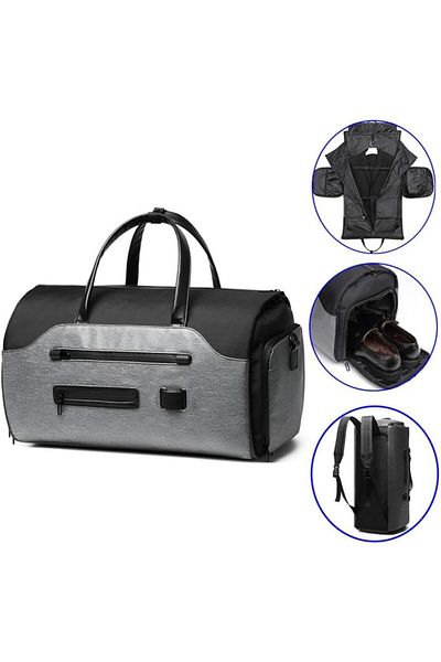 Quasar & Co. Geanta Smart Business,,compartiment Pentru Transport Costum/pantofi,54x32x29cm,argintiu