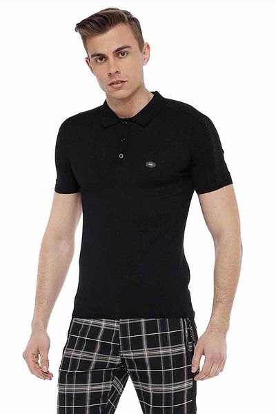 Cipo&Baxx Ανδρικό πλεκτό μπλουζάκι Ct517 Polo Neck Slim Fit