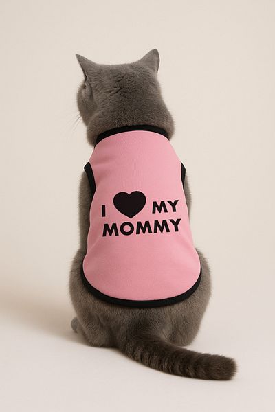 Monopetz New Season Polar Dog And Cat Outfit - Size L - Pink I Love Mommy