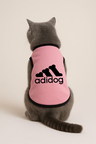 Monopetz New Season Fleece Cat and Dog Outfit - Pink Adidog - Size L