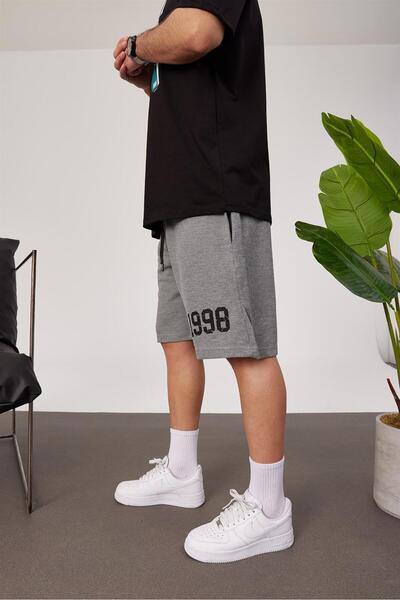 NOMARC Men's 1998 Knitted Fabric Gray Shorts