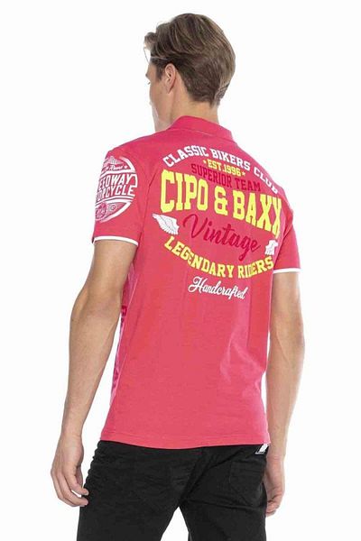Cipo&Baxx Ανδρικό μπλουζάκι πόλο με γιακά Ct604 Crested Slim