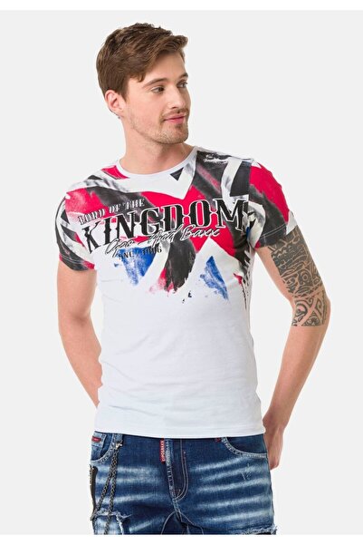 Cipo&Baxx CT683 Мъжка тениска с печат на флаг