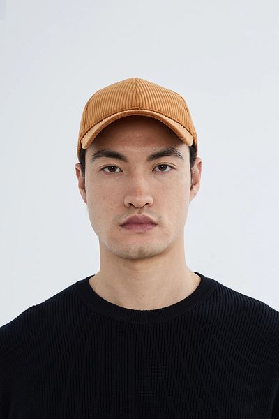 Nordbron Unisex Copper 100% Cotton Half Lined Velvet Hat Leather Label Detailed Plain Adjustable Cap