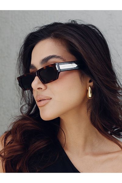 Saint Laurent Paris Sl 660 002 54-18 Women's Sunglasses, Brown Frame, Smoked Glass