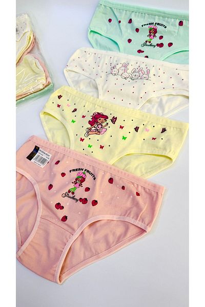 ExLove 4-Piece Girls' Combed Cotton Panties