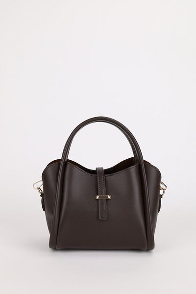 NOTHING Women's Gold Accessory Detailed Three Compartment Design Hand and Shoulder Bag with Removable Makeup Bag Roma