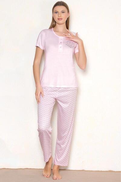 Alperi Short Sleeve Seasonal Pajama Set Viscosa Alperi̇ 780-22