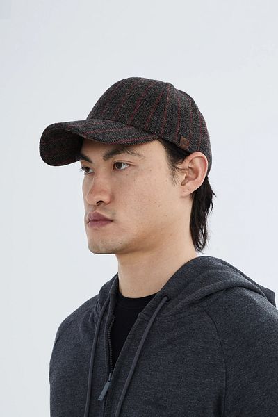 Nordbron Unisex Brown Striped Anti-Sweat Wool Cap Basic Winter Cap with Adjustable Logo on the Back Casto