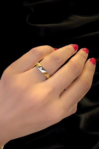 Altınaşkı Geometrik Altın Yüzük