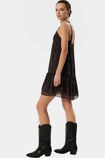 PayBuy Chiffon Mini Dress Patterned Shift Mold 100 Polyester Summer Casual Comfortable and Stylish Look