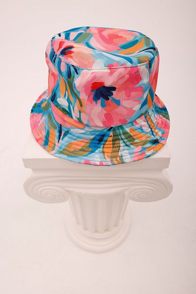 Paleys Mayo Bucket Hat Floral Patterned Blue Pink