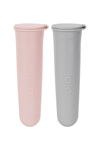 OiOi Silicone Ice Cream Mold 19,1X23X4,8 cm Pinky Pink / Powder Gray 6 Months