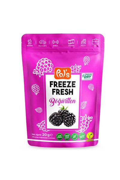 Pol's Pol’s Freeze Fresh Dondurularak Kurutulmuş Böğürtlen 20 gr
