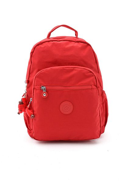 Sanmorris Red Colored Unisex Crinkle Laptop Bag - Water Resistant, Multi-Compartment, Large Size