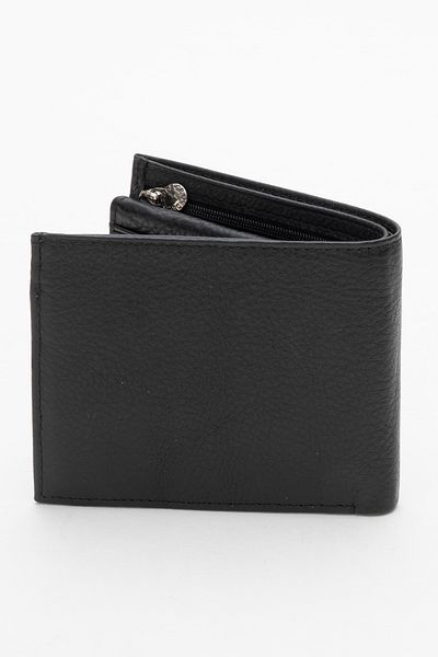 Grande Gd 1556 Real Leather Men's Wallet with Zipper Black