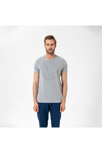 ROUTEFIELD Tricou gri pentru bărbați Tully Tricou pentru bărbați RFTULLY22