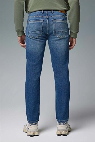 VENA Men's Edward Fashion Dark Blue Slim Straight Jeans