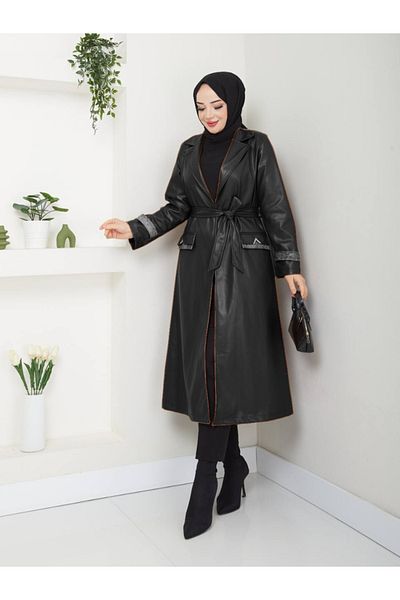 RACE FASHİON Trench pentru femei Cobra din piele RC3047