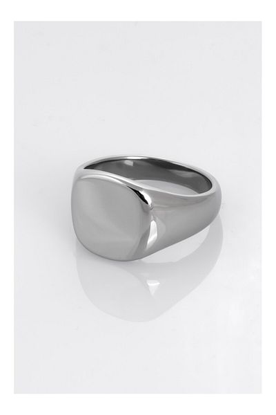 UKHWD SUPPLY Silver Oval Men's Ring