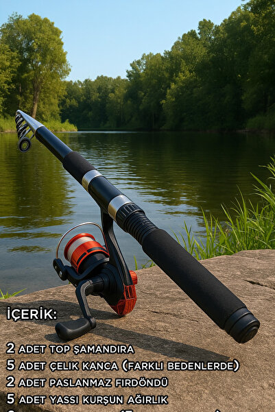 CMT Tam Takim Çantali Orta Boy 2,10 Metre Teleskopi̇k Kamiş Olta Seti̇ Takimi