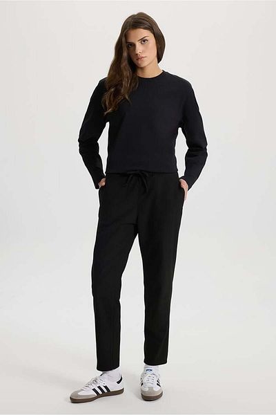 VENA Pantaloni de damă Alian BlackBeli elastic cu cusături