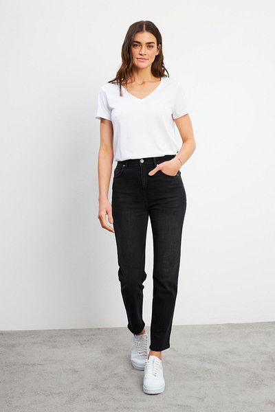 VENA Pantaloni Maria Black Slim Mom Jean pentru femei - 11807b-603